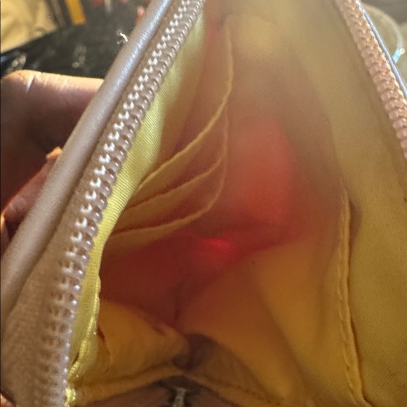 Coach Pink Wristlet with Tan Accents - Picture 3 of 6